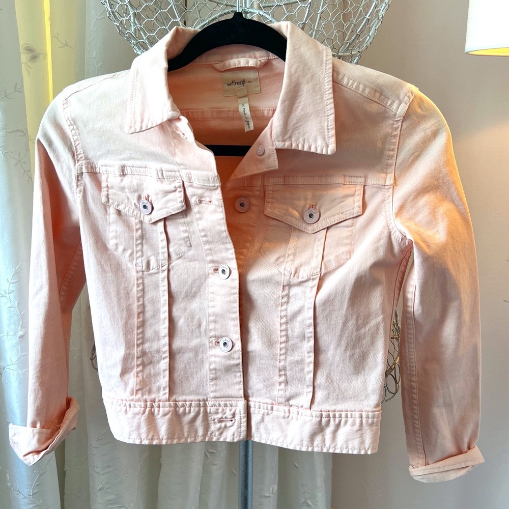 Aritzia Wilfred Free Peach Jean Jacket - Picture 1 of 3